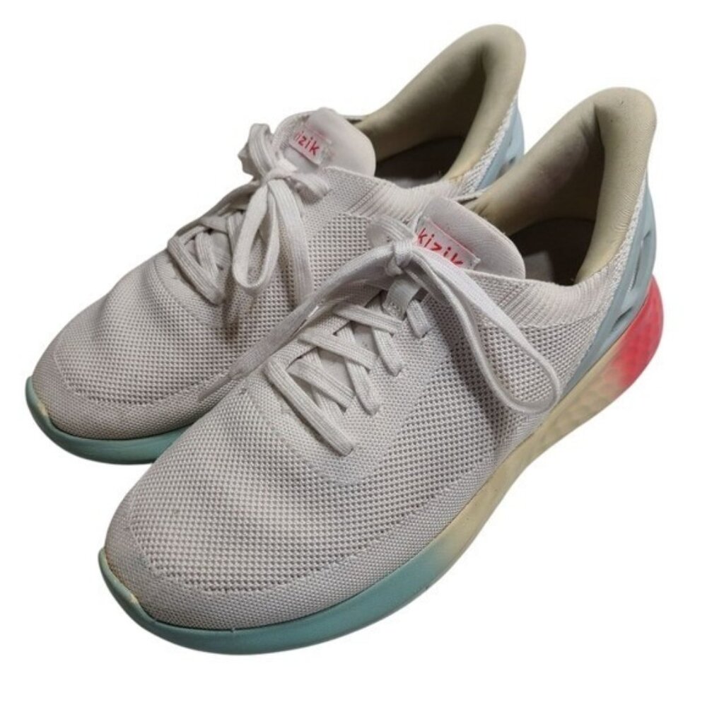 Kizik Athens Womens Sunrise White Hands Free Sneaker Shoes 10.5 Wide